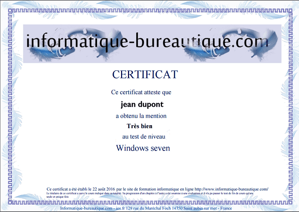 certificat small